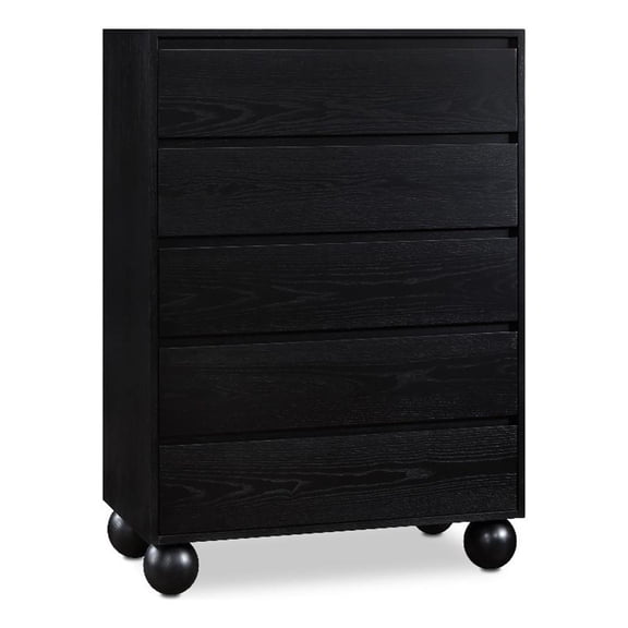 Meridian Furniture Kent Black Solid Ash Wood Chest