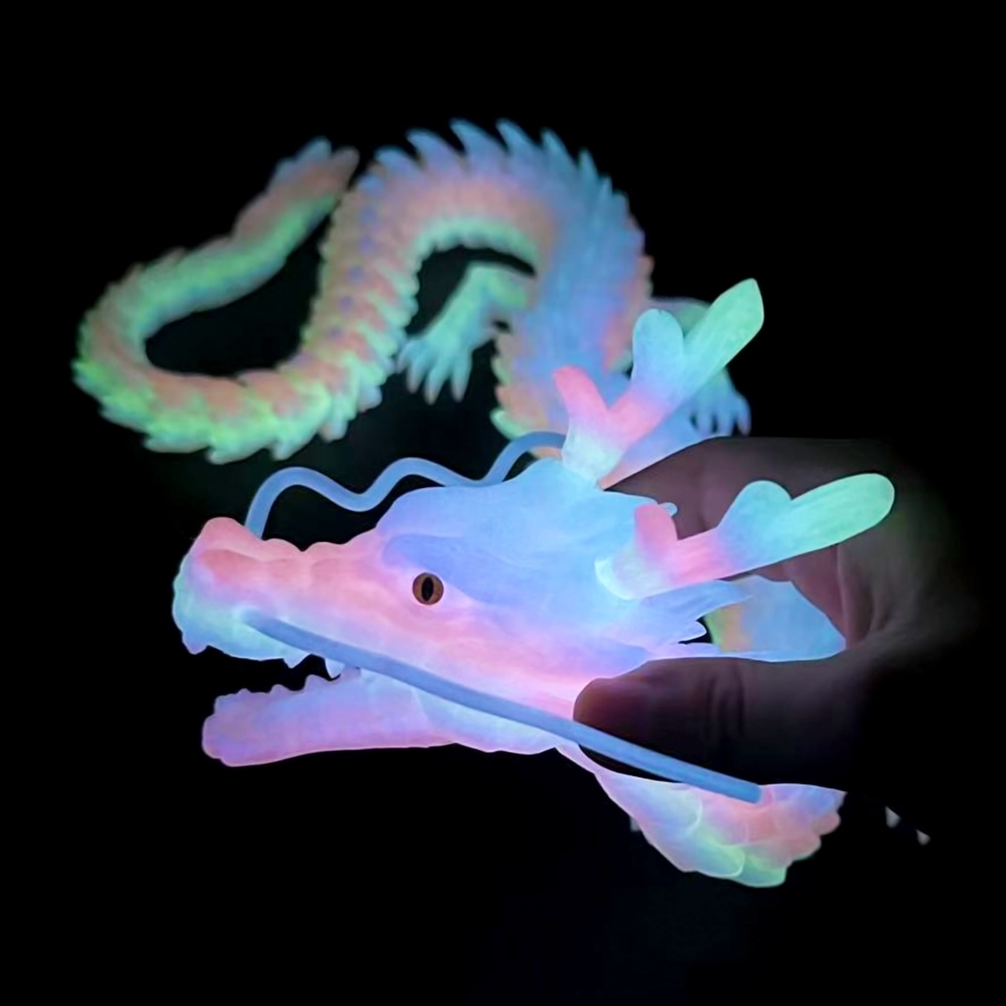33.5inch 3D Printed dragon,Flexible Joint Animal lacertid Figurines,Realistic Eyes, Home Office Decor,Fidget Toy for Adults Teens Boy Festival Gifts