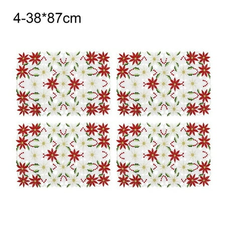 

Kaola Table Runner Fine Texture Wear Resistant Fabric Christmas Themed Thickened Table Cover for Home