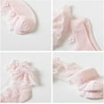 thumbnail image 5 of 5Pairs of Ruffle Pageant Frilly Socks for Toddler Girls Baby White Lace Ankle Dress Socks Summer Mesh Women Sock, 5 of 9