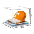 thumbnail image 2 of Clear Acrylic Baseball Hat or Cap Display Case with Blue Risers and White Base (A006-BLR), 2 of 2