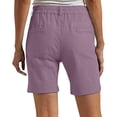thumbnail image 3 of Aihuaihua Bermuda Shorts Womens Golf Short Pull On 7 Inch Inseam Jorts Mid Rise Stretch With Pockets Khaki Utility Comfort Hiking Light Purple M, 3 of 8
