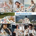 thumbnail image 5 of Colorful Mushroom Cooling Blanket,Lightweight Summer Throw Blanket with Double Sided Cold Effect,Watercolor Spring Floral Summer Botanical Picnic Blankets Bed Sheet for Hot Sleepers 60"x80", 5 of 8