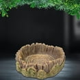 Wooden Log Turtle Stand With Integrated Food Bowl And Auto Sipper For And Accesories