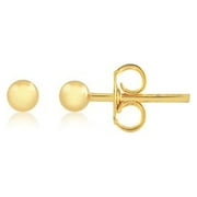 18k Yellow Gold Filled 2.4mm Ball Stud Earrings, with Pushback, Womens, Girls, Unisex