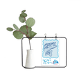 thumbnail image 1 of Grain Vase Suspendu en Verre Transparent Art Déco Poisson Bleu, 1 of 2