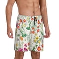 thumbnail image 2 of Xecao Spring floral Print Men's Sleepwear Shorts Pajama Bottom Lounge Short nightwear with Convenient Pockets for Relaxed Home Wear-Large, 2 of 6