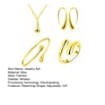 thumbnail image 7 of Yesbay 4Pcs/Set Women Jewelry Set Teardrop Shape Pendant Necklace Hook Earrings Opening Adjustable Bracelet Ring Set, 7 of 7