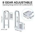 thumbnail image 2 of Unique Bargains Cabinet Password Padlock Adjustable Long Shackle Lock 4 Digit Combination Lock Gym Locker Lock, Silver, 2 of 7