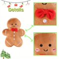 thumbnail image 5 of Lindo muñeco de jengibre de peluche con forma de hombrecito de jengibre y chocolate relleno de caramelo, adorno para árbol de Navidad, colgante navideño, regalo para niños, 5 of 5