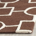 thumbnail image 3 of SAFAVIEH Cambridge Joyce Geometric Shapes Wool Area Rug, Dark Brown/Ivory, 8' x 8' Square, 3 of 7