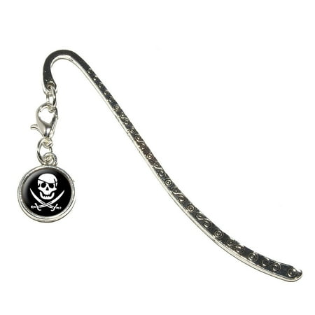Pirate Bookmarks - Pirate Metal Bookmark with Charm