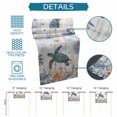 thumbnail image 6 of Sea Turtle Coastal Table Runner 70 Inches, Summer Coral Starfish Nautical Grey Bed Runner Dresser Scarves Tabletop for Indoor Outdoor Parties/Ceremony/Banquet, 13" x 70", 6 of 9