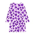 thumbnail image 3 of GERsome Girls Long Sleeve Crewneck Dress Casual A Line Twirly Skater Dresses Cute Graphic T-Shirt Swing Dress Size 4-14 Years, 3 of 4