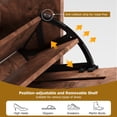 thumbnail image 6 of Huisuilinss Shoe Cabinet With 3 Flip Drawer,Rattan Shoe Organizer Cabinet,Slim Wood Hidden Shoe Rack,Freestanding Shoe Storage Cabinet With 4 Open Shelves,Metal Legs For Entryway Hallway Living Room, 6 of 7