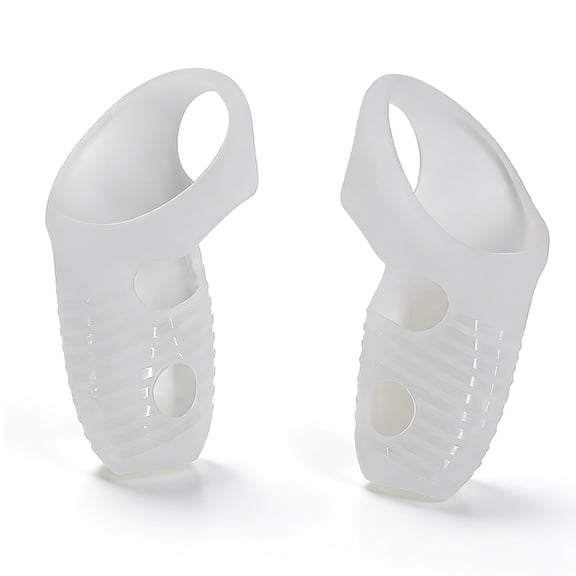 1 Pair Anti-Fall Silicone Controller Grips Cover for Meta Quest 3, Ergonomic Skin-Friendly Protective Case(White)