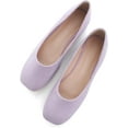 thumbnail image 2 of Pfhytec LU Flats for Women Comfortable Wide Width Square Toe Ballet Shoes Dressy Slip-ons Loafers, 2 of 5