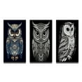 thumbnail image 2 of Designart "White Owl Magic Portrait" Animals Owl Framed Wall Art Set Of 3 - White Owl Frame Gallery Wall Set For Home Decor, 2 of 6