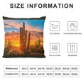 thumbnail image 5 of Orinice Cactus Sunset Sky Graphic Decorative Cushion Throw Pillow Cover for Home Couch Living Room Bed Sofa 1PC 20x20in, 5 of 5