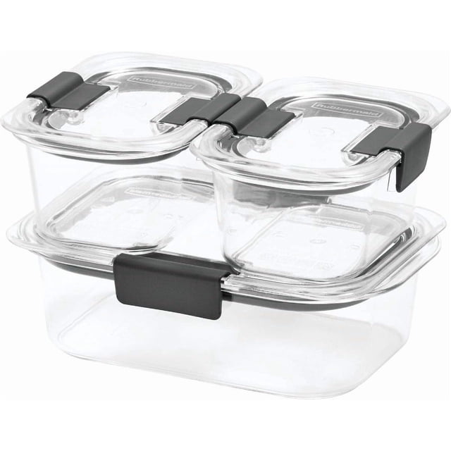 1978735 Brilliance Food Storage Container, BPA-Free Plastic, 6-Piece Set, Clear