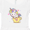 thumbnail image 4 of Inktastic Teacup Unicorn Girls Baby Dress, 4 of 5