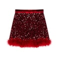 thumbnail image 6 of Velvet Trim Girls Skirt Hemline Casual Party Wear A Line Tutu For Toddler Kids, 6 of 6