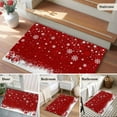 thumbnail image 6 of Red Christmas 2'x3' Washable Rug, Snowflake Winter Xmas Ball Non-Slip Soft Doormat Area Rugs for Entrance Bathroom Bedsides, Carpet for Kitchen Bedroom, Entryway Floor Mat, 6 of 9