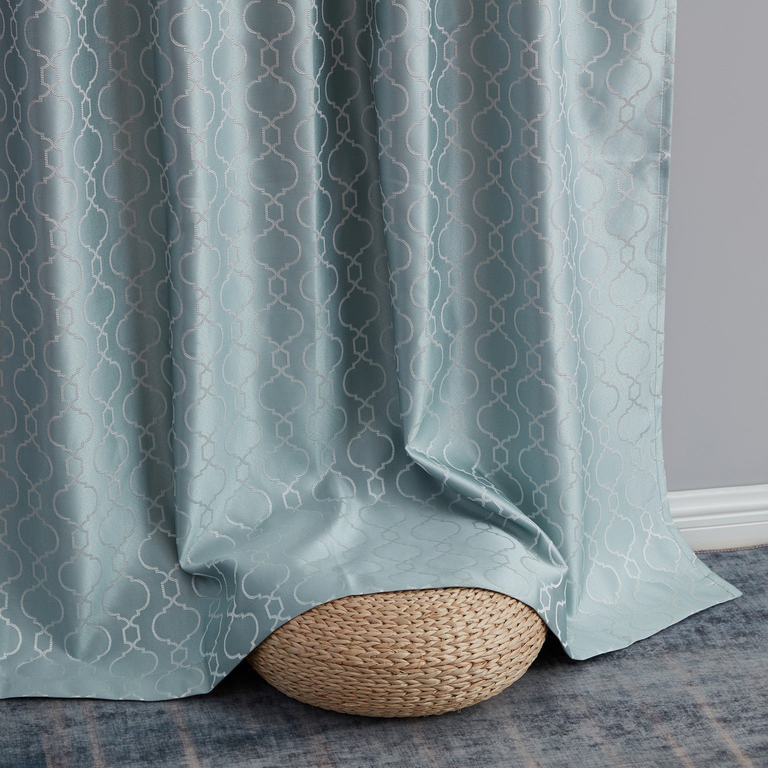 Franklin Moroccan Trellis 100% Complete Blackout Back Tab Curtain Panels