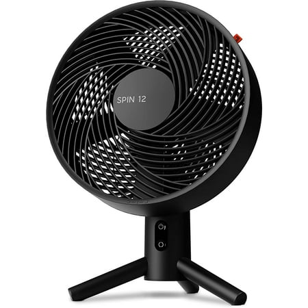 

Sharper Image 10.2 in 3 Speed Desktop Fan with Remote Control SPIN 12 Black