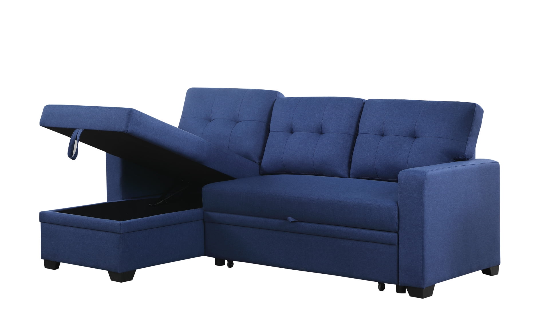 JAMPOOCA Linen L Shape Comfy Sectional Sofa, Light Gray