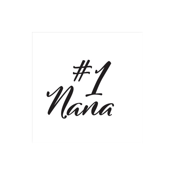 #1 Nana Black Script 12 x 12 Wood Wall Sign Plaque