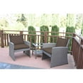 thumbnail image 2 of Afuera Living Contemporary 3 Piece Wicker Bistro Set in Brown, 2 of 7