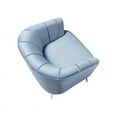 thumbnail image 3 of Furniture of America Elvie Mid-Century Modern Velvet Accent Chair in Aqua Gray, 3 of 7