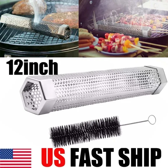 Smoke Tube For Pellet Smoker, 12'' Smoker Tube For Pellet Grill - Hot Or Cold