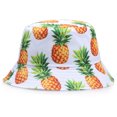 thumbnail image 1 of Sombreros de cubo con Estampado de cereza y piña de limón, gorras de Panamá para el sol para mujeres, hombres, niñas, pesca en la playa, algodón, frutas, sombrero de pescador, 1 of 5