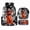 2, variant on 10 Styles Anime Warrior Print 3-Piece Backpack Set, Casual Daypack with Lunch Bag & Pencil Case