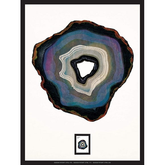 Imperial Mint Agate (B) Framed Artwork w/ Postage Stamp