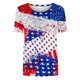 thumbnail image 5 of Fiudx Ofertas de La Semana Camiseta de Manga Corta con Cuello Redondo y Estampado Del Día de La Independencia Informal a La Moda para Mujer Top/Camisa de Manga Corta con Cuello Redondo, 5 of 5