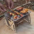 thumbnail image 1 of Horno de barbacoa plegable para exteriores, estufa portátil para viajes, picnic, mini horno de barbacoa para acampar, mini estufa de carbón de casete, 1 of 5