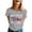 11Light Gray, variant on Women'S USA 250th Anniversary Graphic Tee American Flag V Neck 1/4 Sleeve Casual T-Shirt Daily Wear