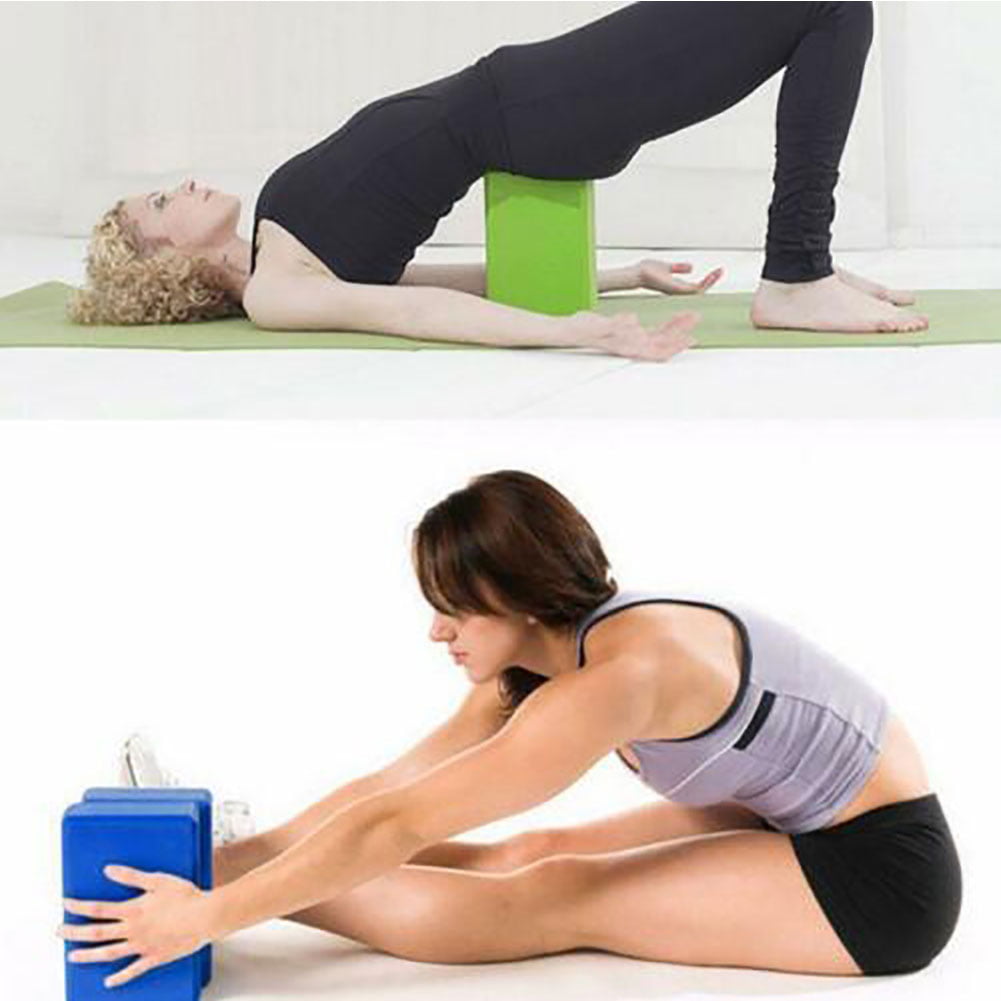 Yoga Block Pilates Eva Brick Foam Stretch Fitness Exercise Gym Sport Non-Slip 