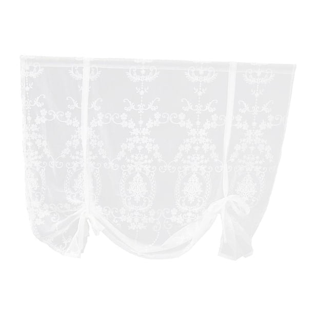 Magnífica cortina corta romana bordada para dormitorio/salón. 120x140cm