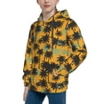 thumbnail image 2 of Fotbe Hawaii Palms Pattern Youth Pullover Hooded Sweatshirt, Boys Hoodie, Kangaroo Pocket Hoodie for Kids Girls -X-Large, 2 of 6