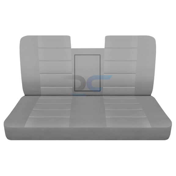 Fits 1987-1991 Ford F150 Cotton Seat Covers (Bench w/open Armrest Molded HR):Solid Silver