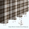 thumbnail image 6 of Brown and White Checkerboard Checkered Pattern Shower Curtain 72"x84" ,Bathroom Decorative Shower Curtains Set with 12 Hooks,Modern Waterproof Washable Shower Curtain, 6 of 6