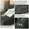 thumbnail image 6 of 104" Modular L-Shaped Sectional Sofa, No Assembly Required Boneless Sofa with Chaise, High Resilience Foam & Corduroy Fabric, for Living Room Bedroom,(Charcoal), 6 of 12