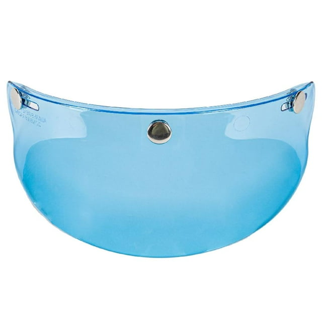 jinwen 3-Snap Helmet Peak Open Face Retro Sun Shade Protector ,15cm X 5cm Transparent Blue