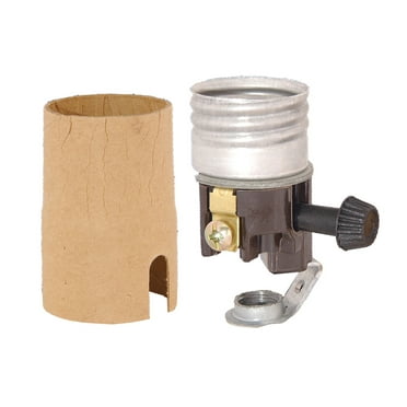 B&P Lamp® On/Off Med. Base Socket Interior with 1/8F Threaded Connector and paper insulator
