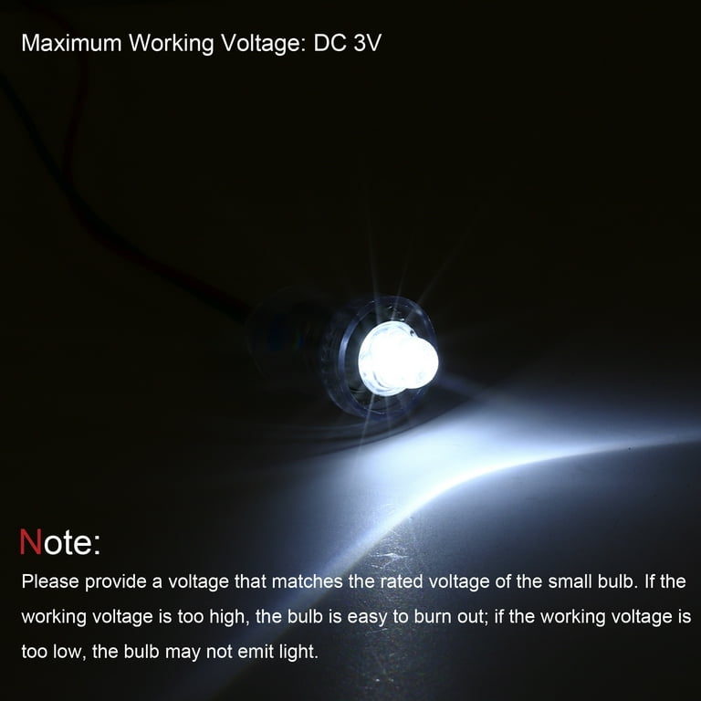 E10 3V 4300K Warm White LED Bulb - Replacement For Torch, Headlight, Work Light (4 Pack) 3 thumbnail image