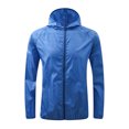 thumbnail image 2 of Lufly Rain Jacket Women's Water-proof Breathable Raincoat Women's Windbreaker Long Jacket Lightweight Jacket with Hood Women Rain Parka Outdoor Jacket Rain,Blue, 2 of 3